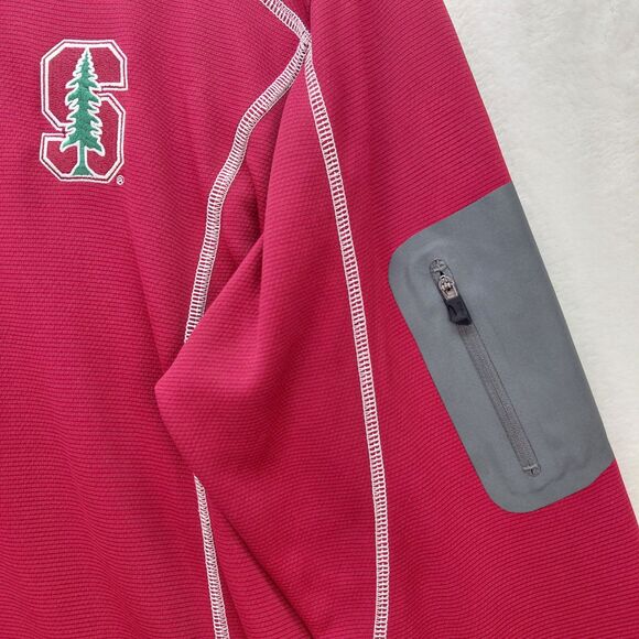 Ping Stanford Cardinal 1/4 Zip Golf Pullover Mens Medium Red Sensor Cool Stretch - Picture 4 of 13